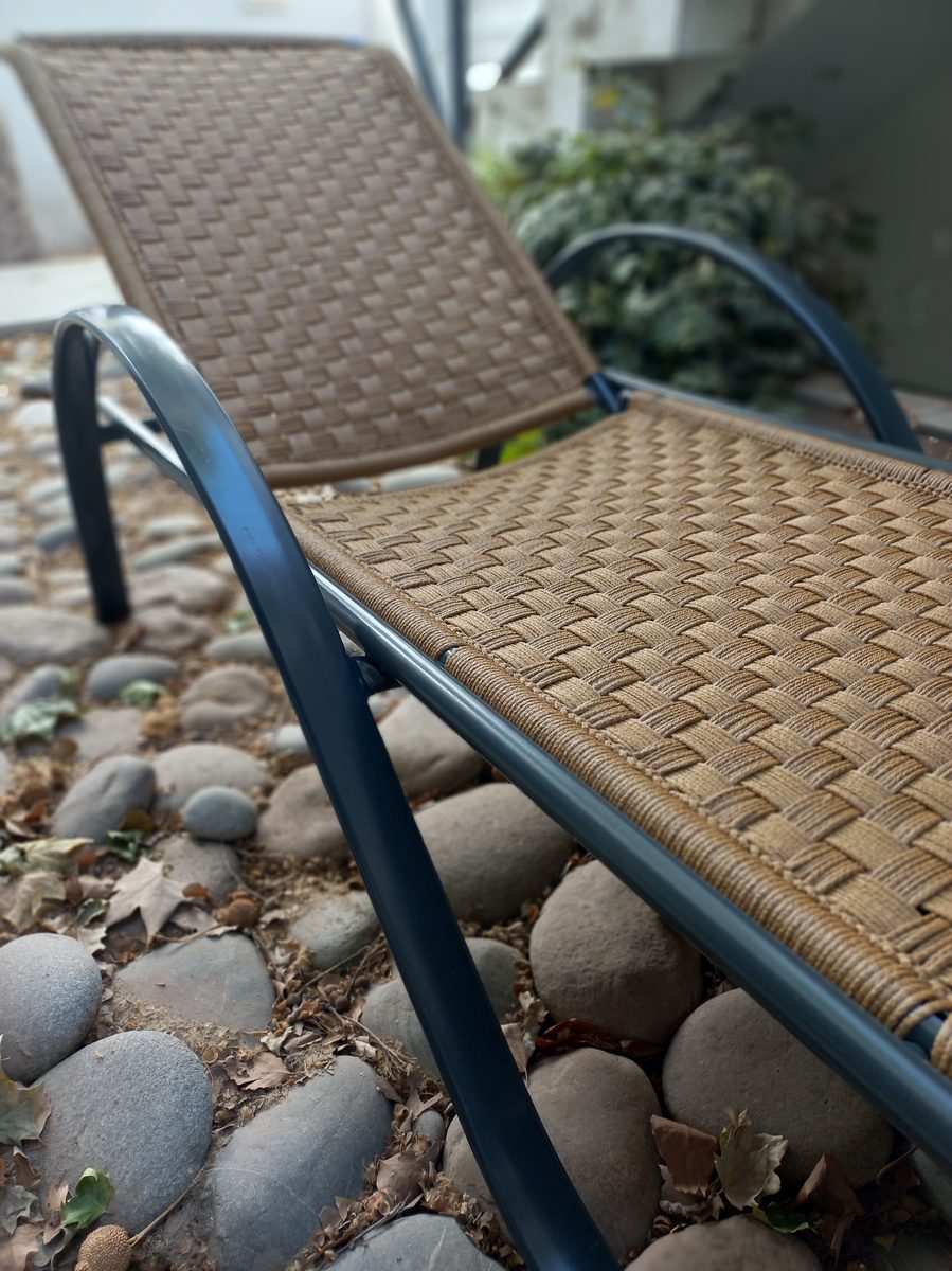 Restauración de sillas para interior con cordón de poliéster